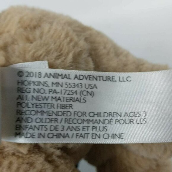 Animal Adventure Beige Pug Puppy Dog Plush Stuffed Animal 2018 8" - Picture 6 of 8